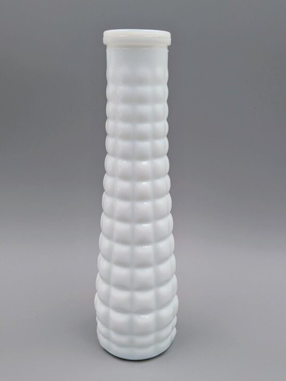 Midcentury Vintage E.O. Brody M-147 Milk Glass Bubble Vase